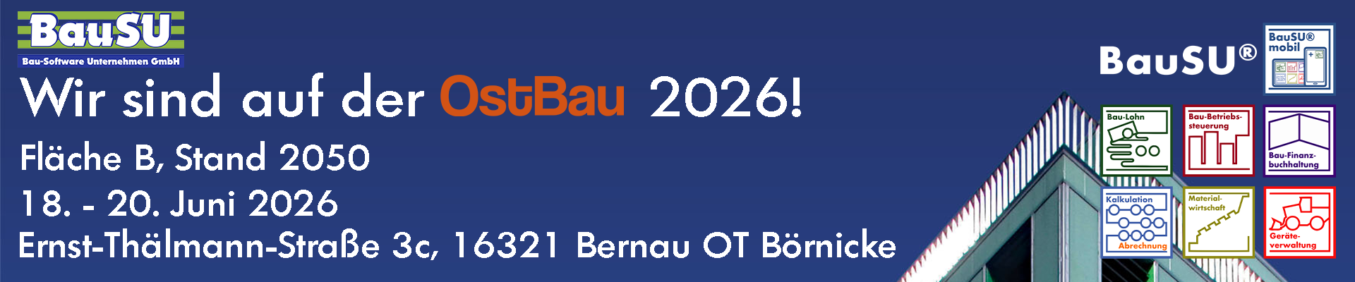 OstBau 2026! Wir sind dabei!